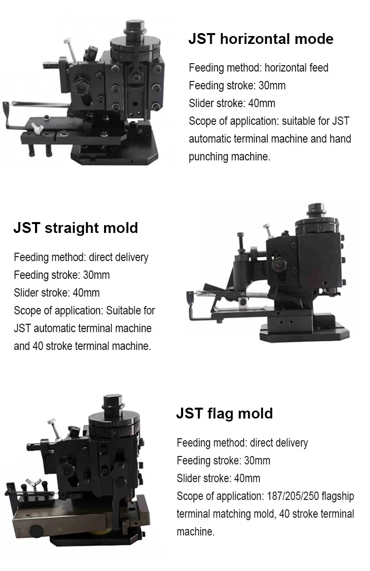 JST straight mold, Terminal Crimping Machine For European Mold, Terminal Crimping Machine For European Applicator, Jst Terminal Crimping Machine JST straight mold, Terminal Crimping Machine For European Mold, Terminal Crimping Machine For European Applicator, Jst Terminal Crimping Machine