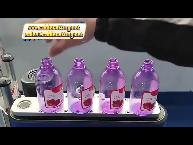 Round Bottle Sticker Liquid Soap Labeling Machines 2 Side With Coder