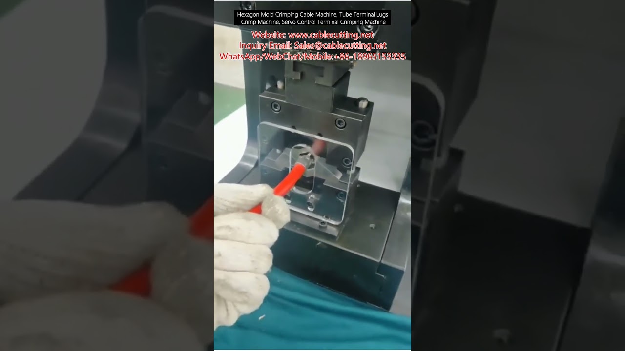 Hexagon Mold Crimping Cable Machine, Tube Terminal Lugs Crimp Machine, Servo Control Terminal Crimpi