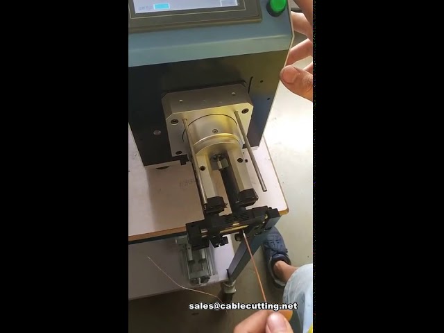 small coaxial cable cutting and stripping machine, wire stripping machine