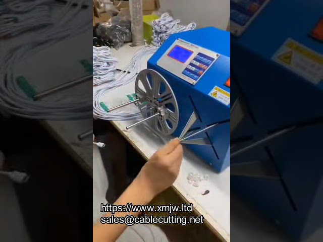 USB数据线音频线耳机线自动绕线扎带机 - 高效线缆整理设备