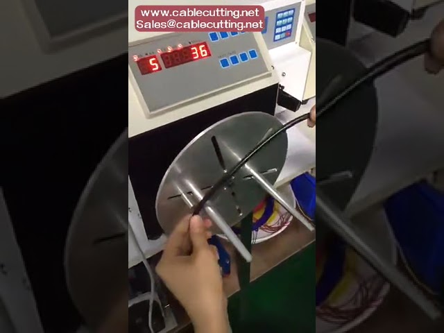 Hand held mobile phone usb data cable wire winding micro type C cable tying packing machine