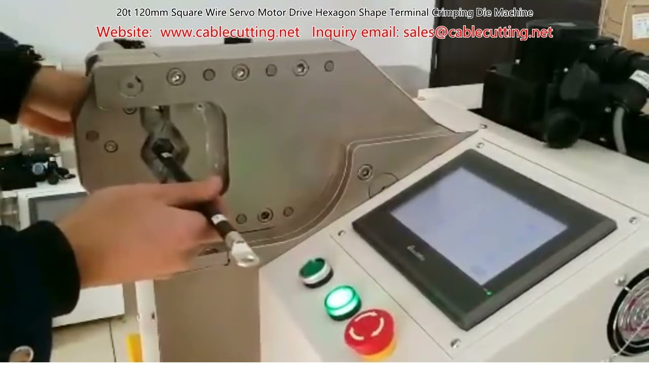 20t 120mm Square Wire Servo Motor Drive Hexagon Shape Terminal Crimping Die Machine