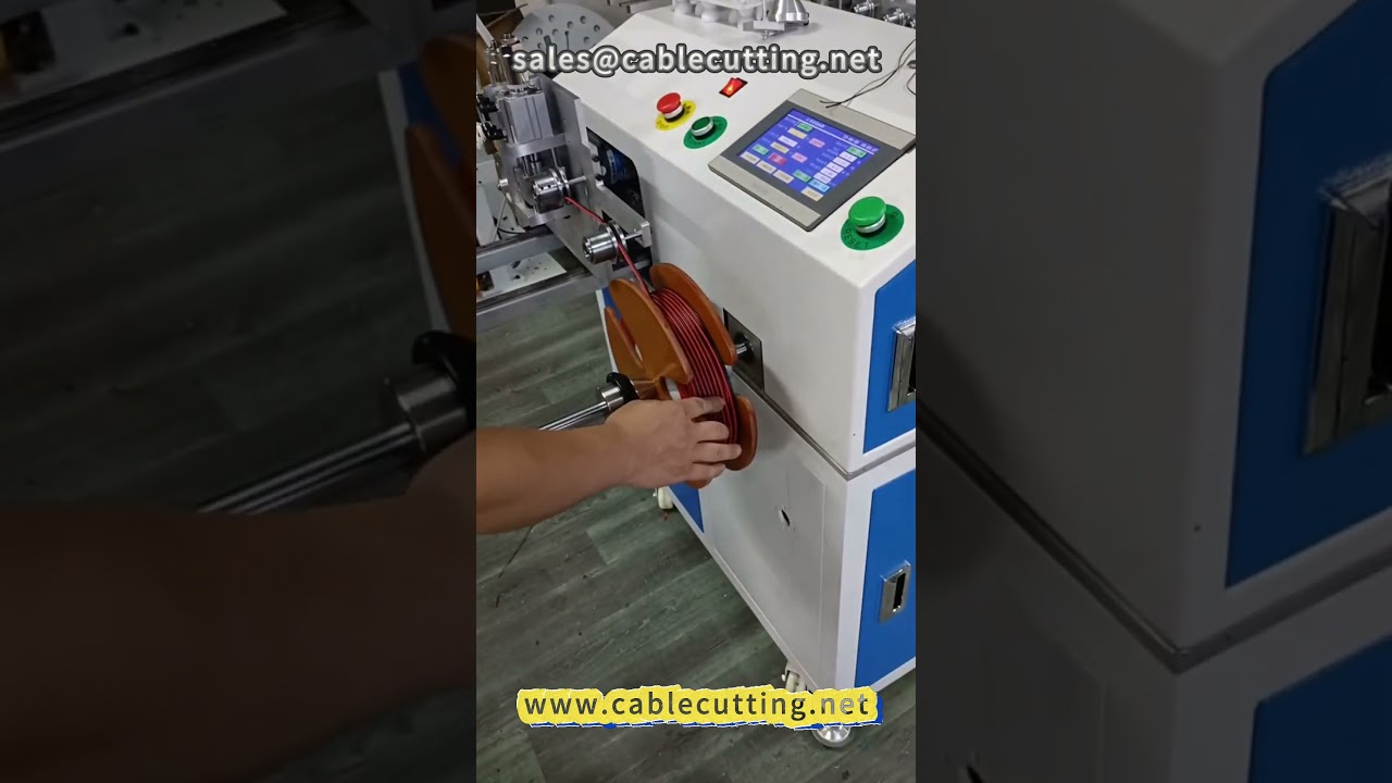 41  Double parallel wire, audio wire meter winding machine # wire processing # audio wire # winding