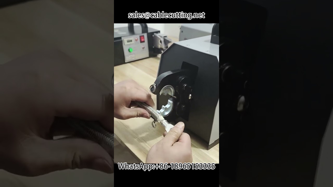 Pneumatic crimping pliers crimp copper nose in hexagonal shape