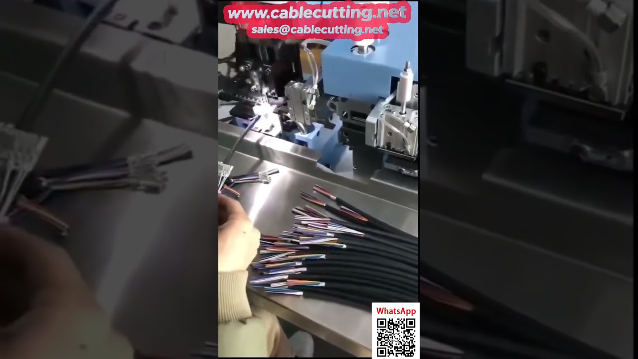 Máquina peladora y crimpadora automática de cables multinúcleo