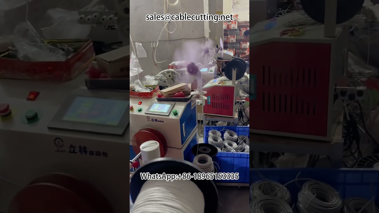 Automatic metre winding and tying machine #wire processing #cotton lake #network patch cord