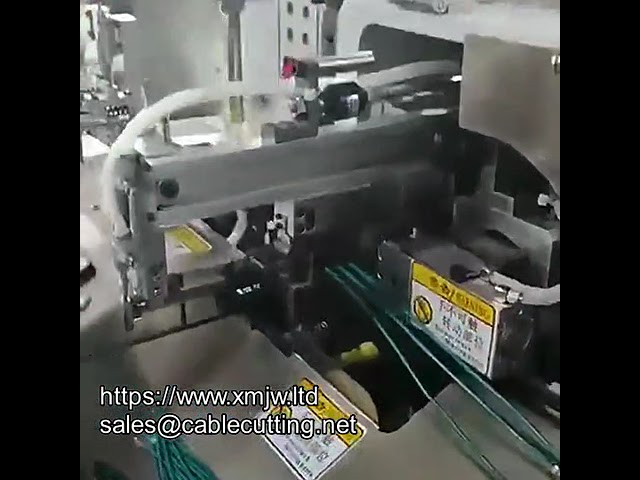 全自动双头浸锡机：10线切割剥皮扭线一体机